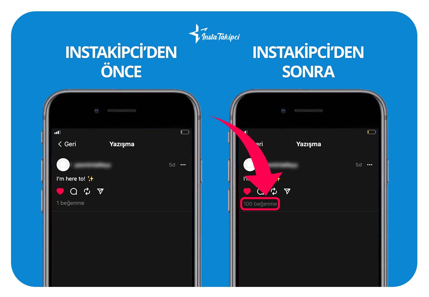 Threads beğeni önce & sonra